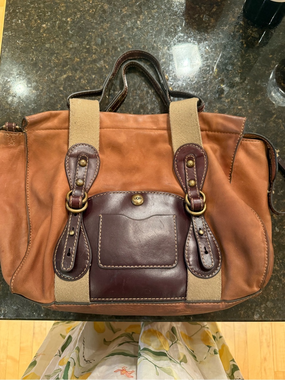 Vintage Ugg Leather Scout Doctor Bag Brown/Tan
